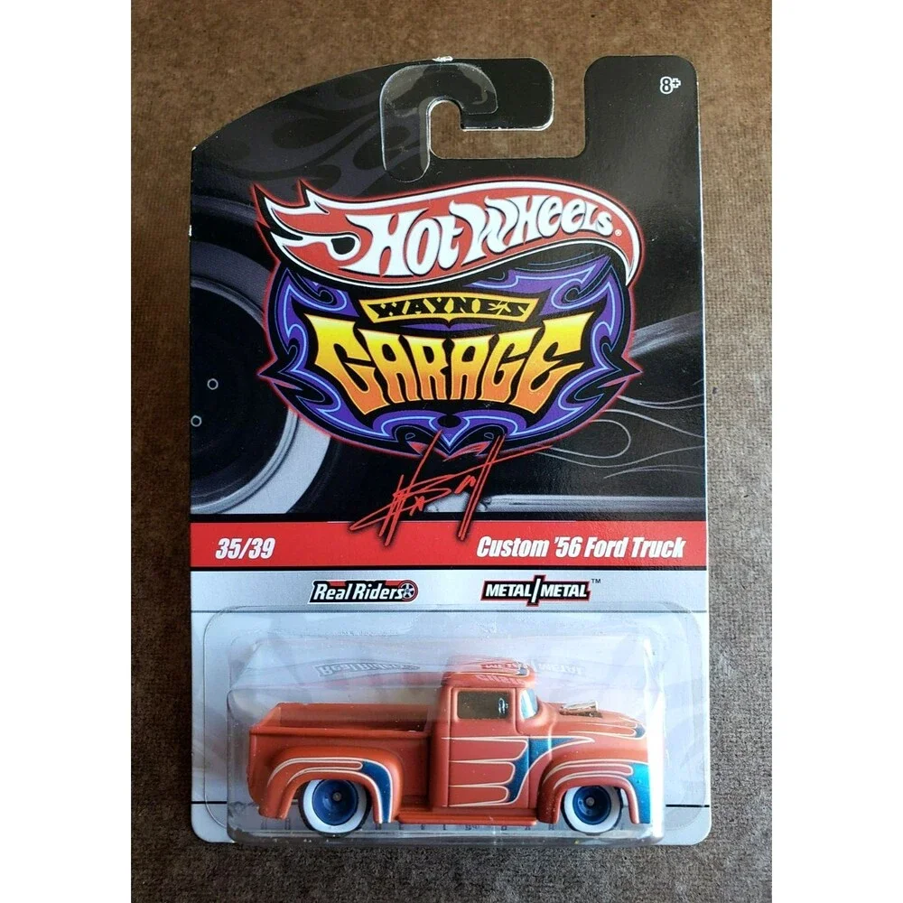 2010 Hot Wheels CUSTOM '56 FORD TRUCK Flat Orange WAYNE'S GARAGE 35/39 1:64 WWRR